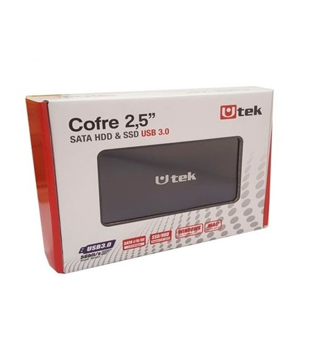 Cofre porta disco duro SATA 2,5 color negro / mod. UL-HDD0CBL
