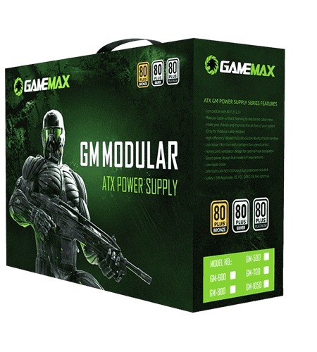 Fuente de Poder Gamemax GM-600 Certificación 80 Plus Bronce 600W